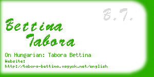 bettina tabora business card